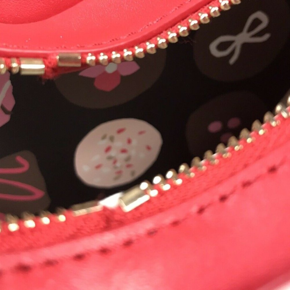 KATE SPADE CHOCOLATE HEART BAG YOURS TRULY RED - Picture 6 of 6